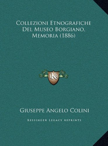 Collezioni Etnografiche Del Museo Borgiano, Memoria (1886) Contemporary literature