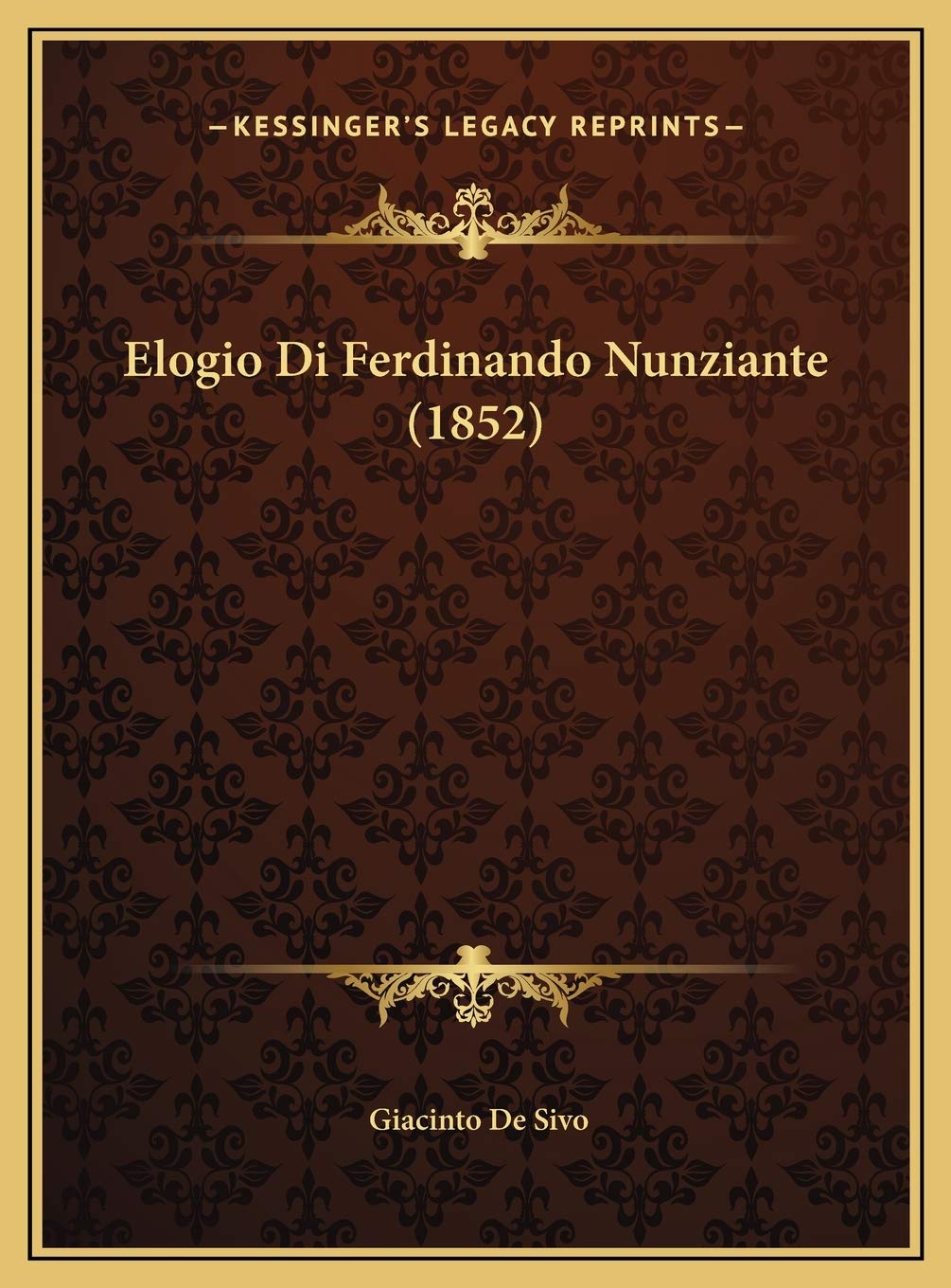 Elogio Di Ferdinando Nunziante (1852) Contemporary literature