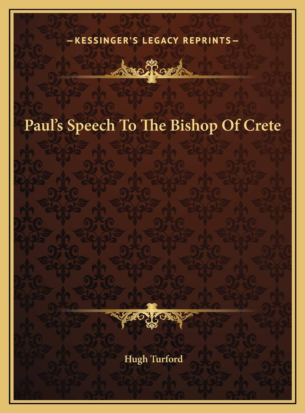 Paul's Speech To The Bishop Of Crete Contemporary literature