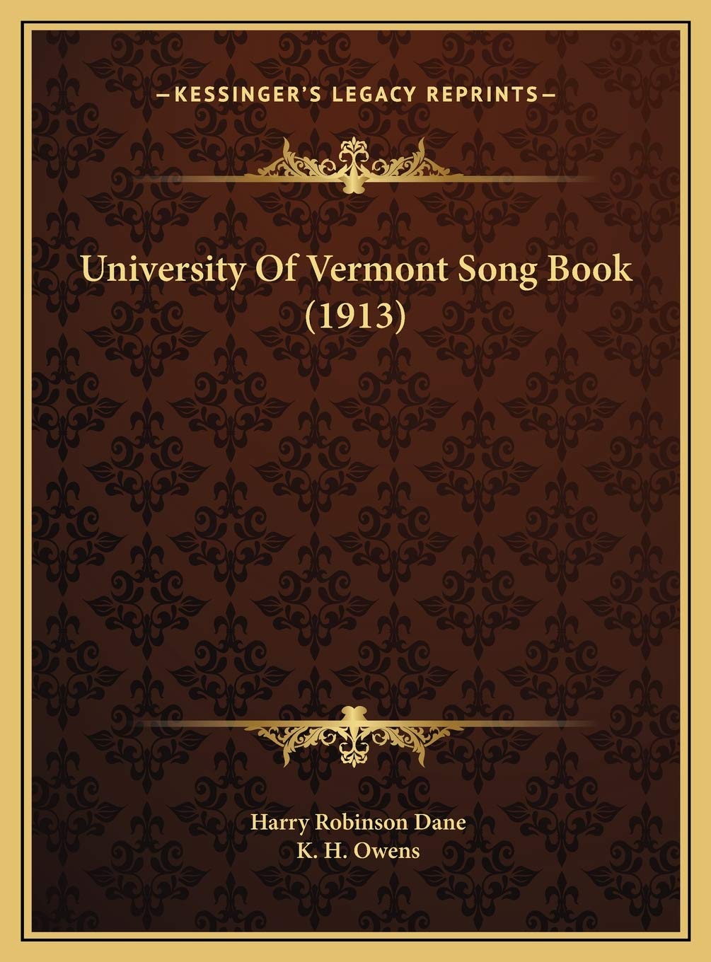 University Of Vermont Song Book (1913) Contemporary literature