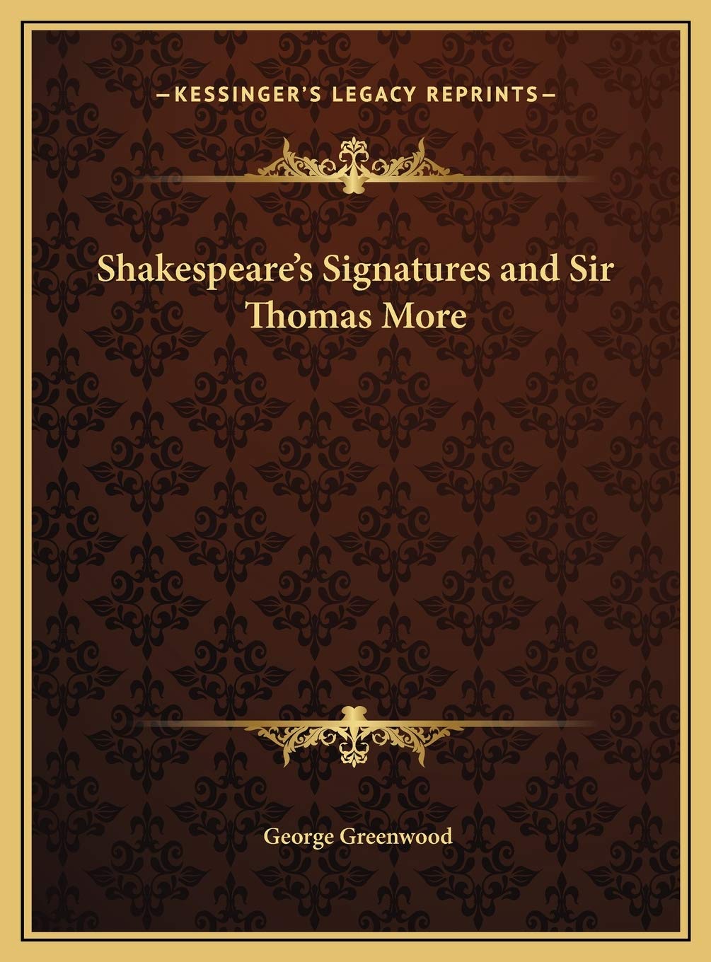 Shakespeare's Signatures and Sir Thomas More Contemporary literature
