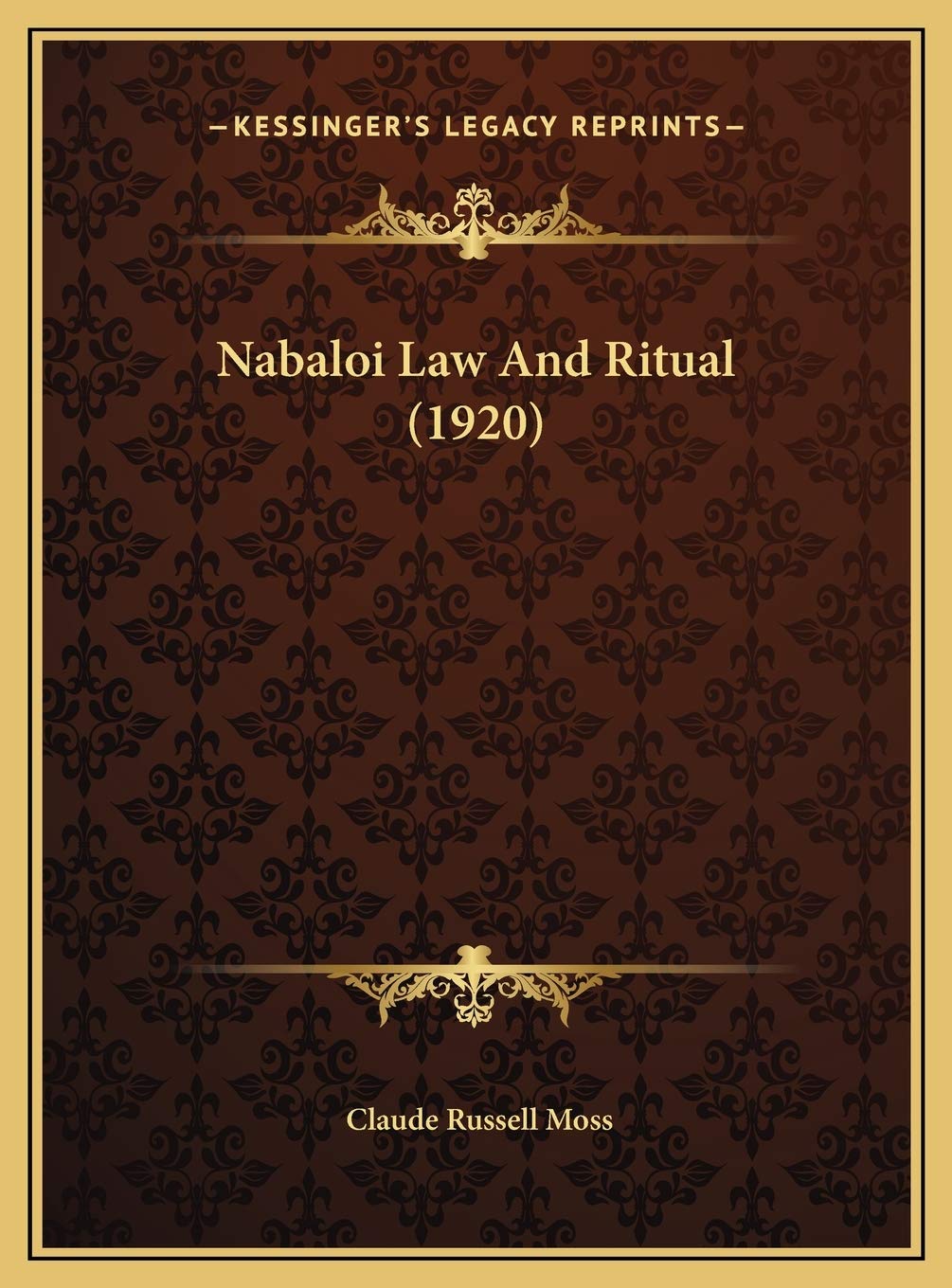 Nabaloi Law And Ritual (1920) Law