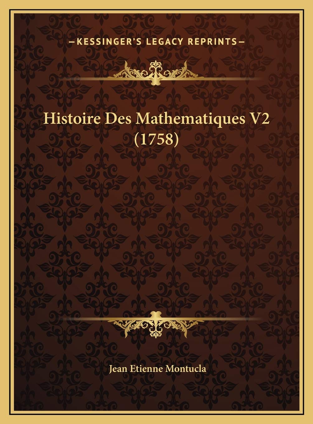 Histoire Des Mathematiques V2 (1758) Contemporary literature