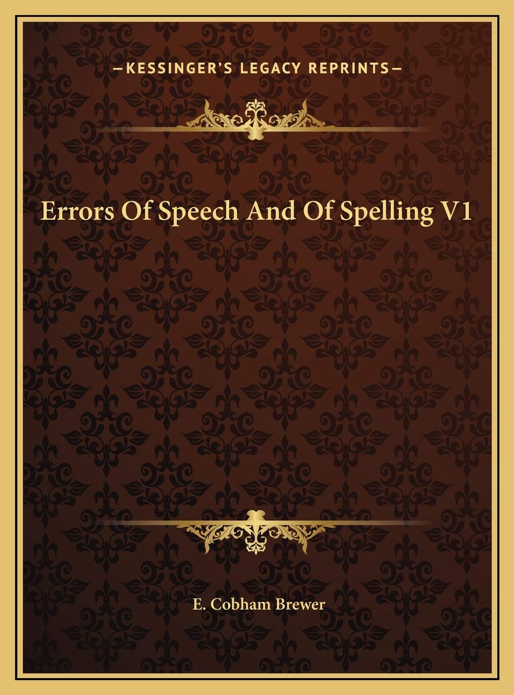 Product Image: Errors Of Speech And Of Spelling V1