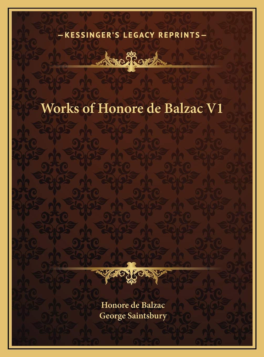 Works of Honore de Balzac V1 Contemporary literature