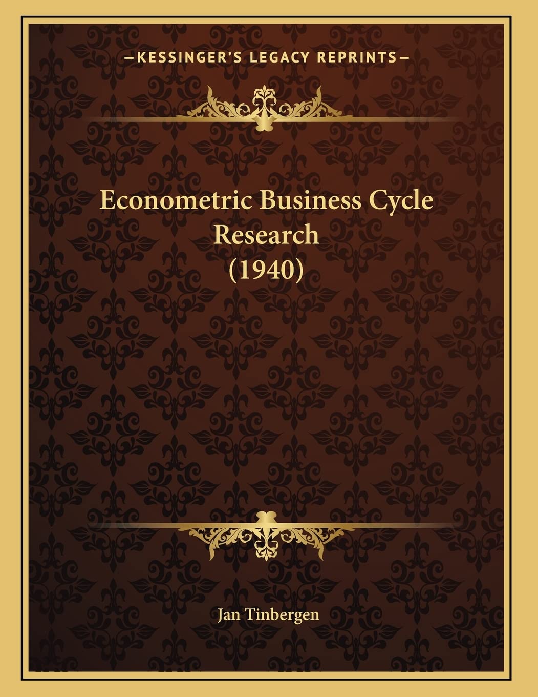 Econometric Business Cycle Research (1940) Contemporary literature