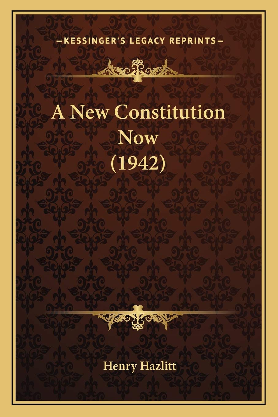A New Constitution Now (1942) Law