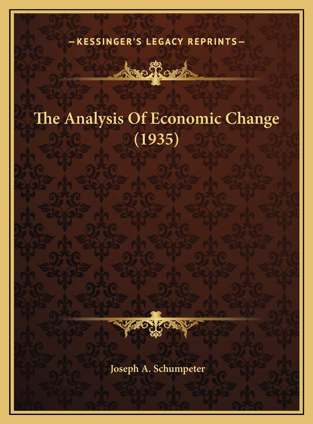 The Analysis Of Economic Change (1935) Contemporary literature