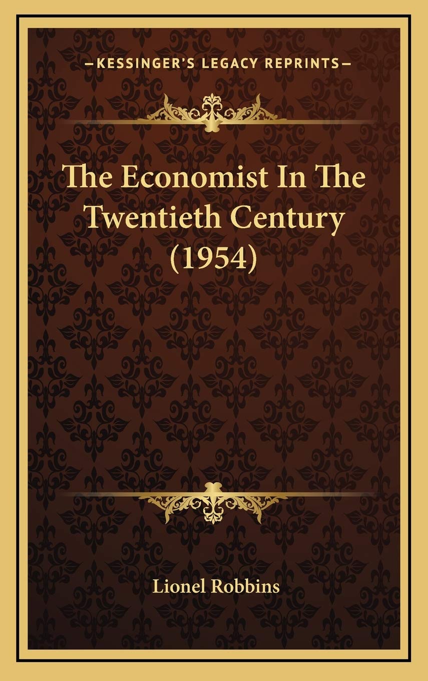The Economist In The Twentieth Century (1954) Contemporary literature