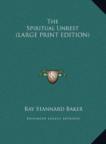 The Spiritual Unrest (LARGE PRINT EDITION) Contemporary literature