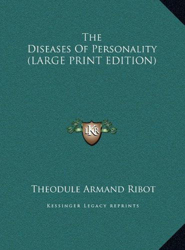 The Diseases Of Personality (LARGE PRINT EDITION) Contemporary literature