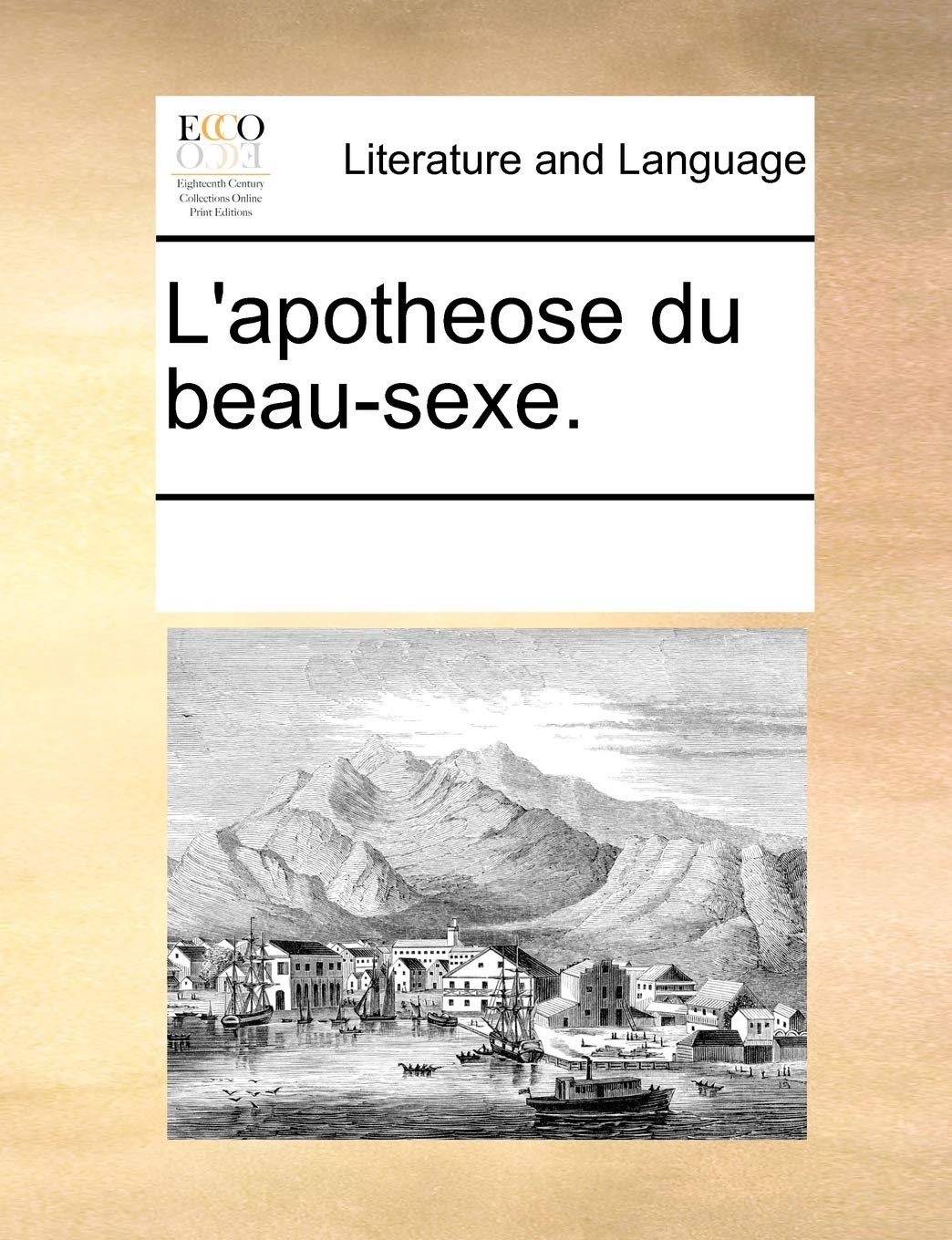 L'apotheose du beau-sexe. Social Sciences