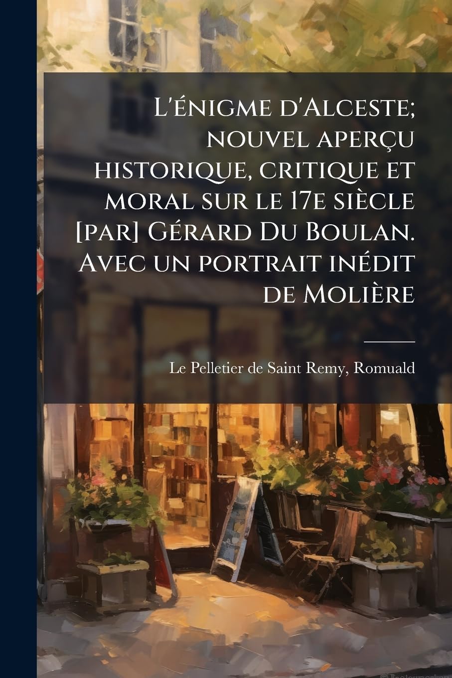 L'énigme d'Alceste; nouvel aperçu historique, critique et moral sur le 17e siècle Gérard Du Boulan. Avec un portrait inédit de Molière book