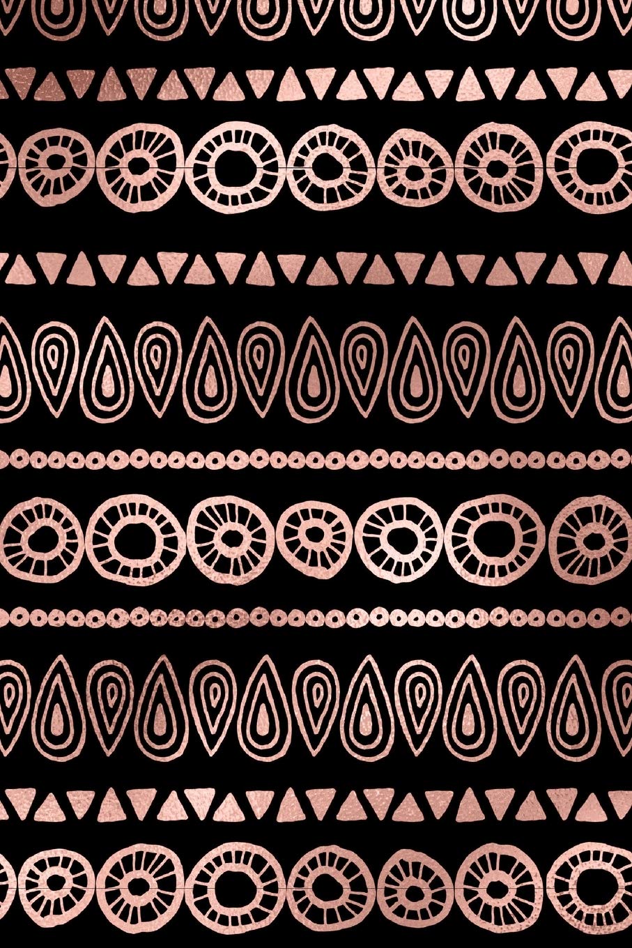 Rose Gold and Black Bohemian Composition Notebook - Small Unruled Notebook - 6x9 Blank Notebook (Softcover Journal / Notebook / Sketchbook / Diary) (6x9 Blank Softcover Notebook, Band 16) Business, Finance & Career