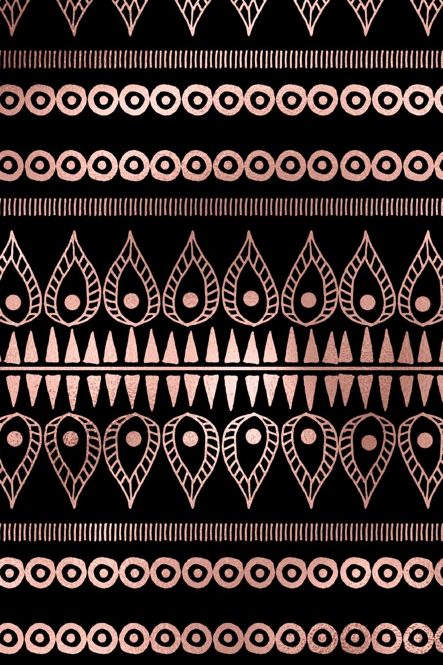 Rose Gold and Black Bohemian Composition Notebook - Small Unruled Notebook - 6x9 Blank Notebook (Softcover Journal / Notebook / Sketchbook / Diary) (6x9 Blank Softcover Notebook, Band 16) Business, Finance & Career