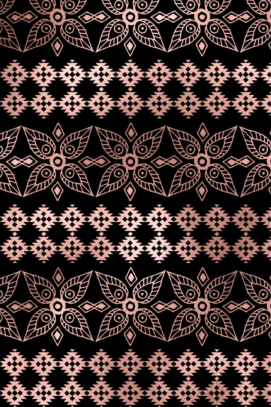 Rose Gold and Black Bohemian Composition Notebook - Small Unruled Notebook - 6x9 Blank Notebook (Softcover Journal / Notebook / Sketchbook / Diary) (6x9 Blank Softcover Notebook, Band 16) Business, Finance & Career