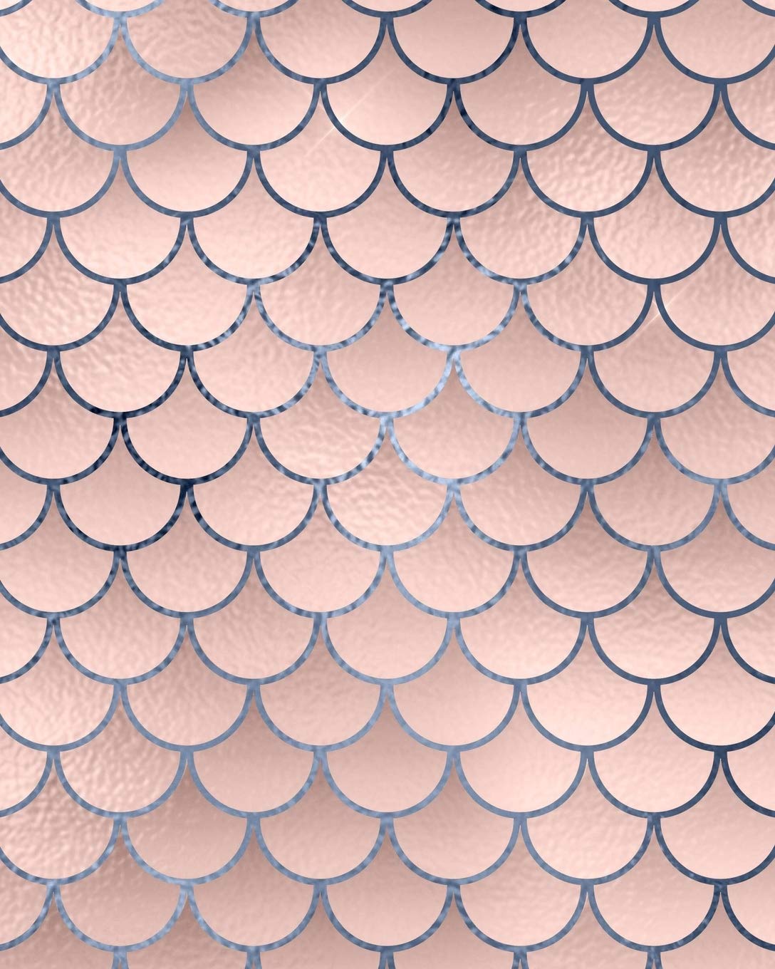 Blush and Navy Mermaid Scales Composition Notebook - Large Ruled Notebook - 8x10 Lined Notebook (Softcover Journal / Notebook / Diary) book