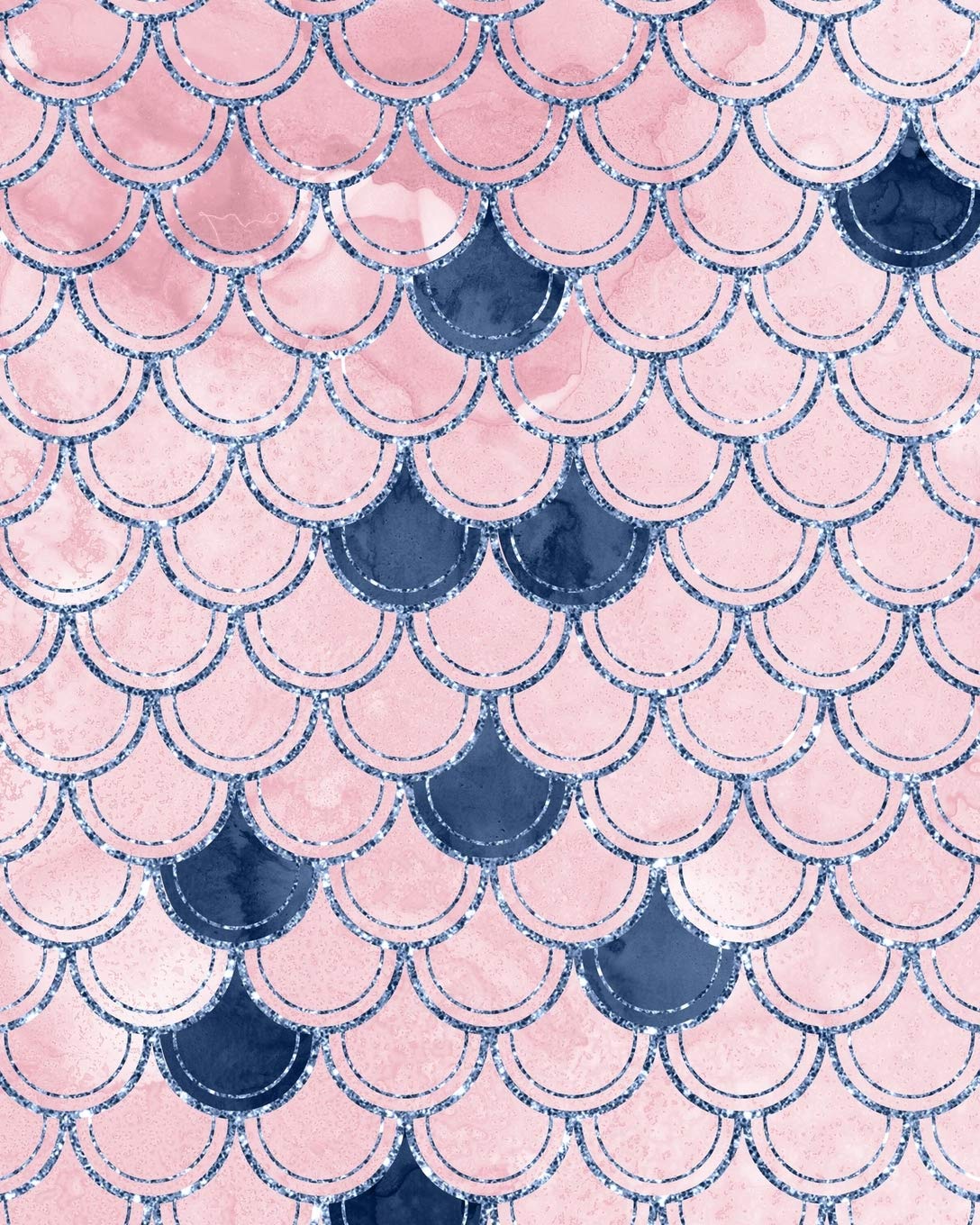 Blush and Navy Mermaid Scales Composition Notebook - Large Ruled Notebook - 8x10 Lined Notebook (Softcover Journal / Notebook / Diary) (8x10 Lined Softcover Notebook, Band 59) Business, Finance & Career