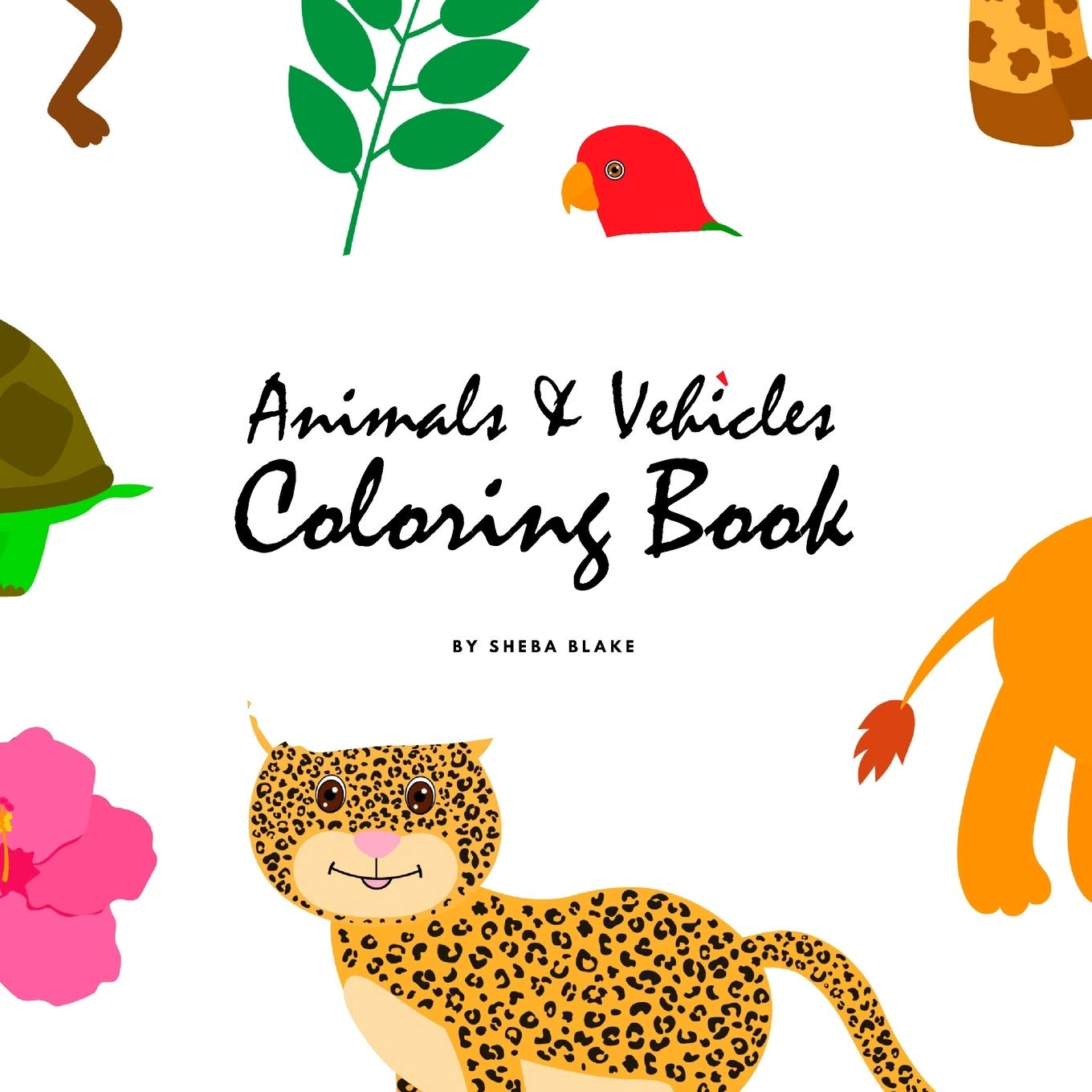 Animals and Vehicles Coloring Book for Children (8.5x8.5 Coloring Book / Activity Book) Tiptoi & Games