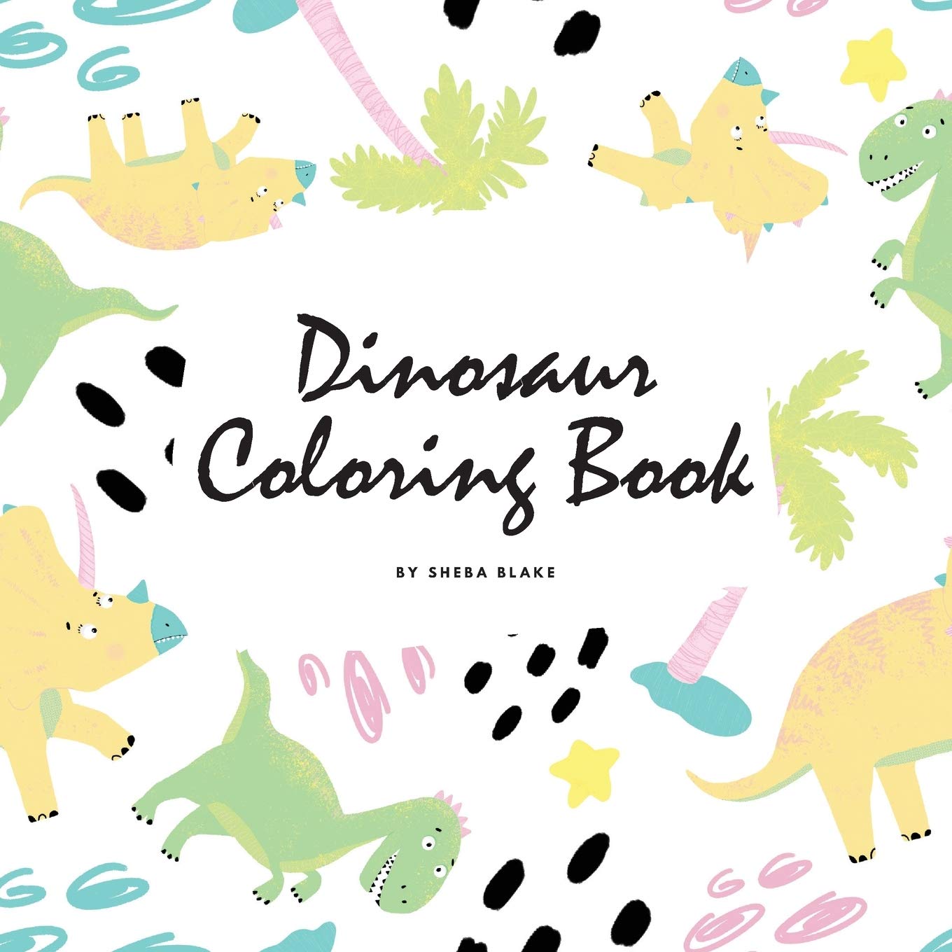 Dinosaur Coloring Book for Children (8.5x8.5 Coloring Book / Activity Book) Tiptoi & Games