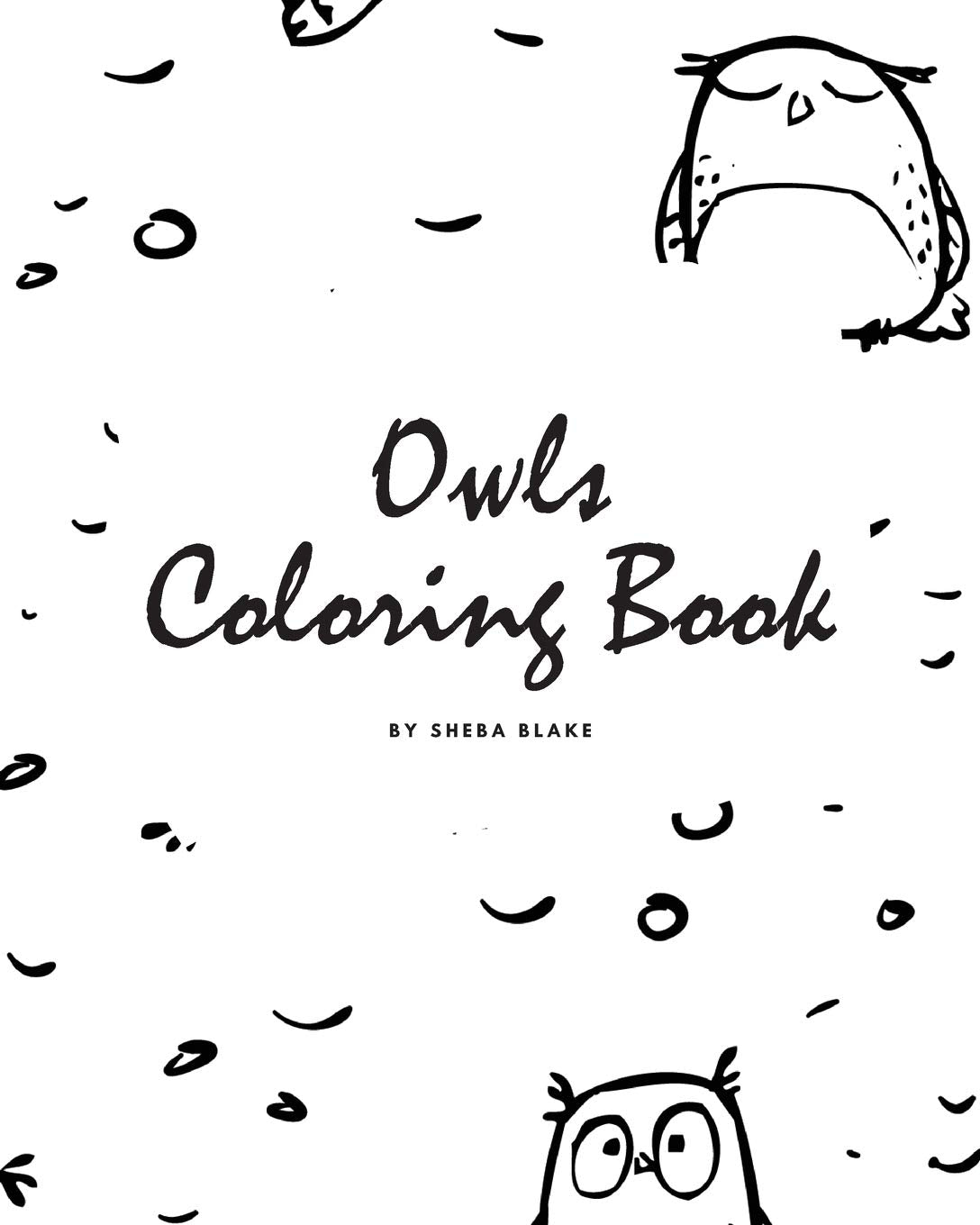 Hand-Drawn Owls Coloring Book for Teens and Young Adults (8x10 Coloring Book / Activity Book) Young adult books