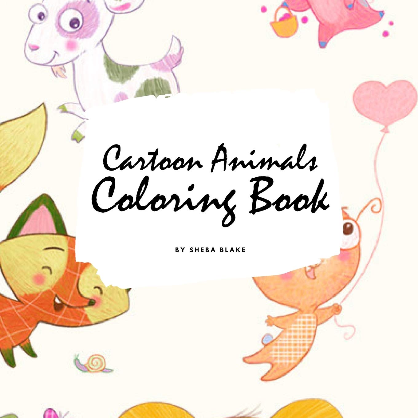 Cartoon Animals Coloring Book for Children (8.5x8.5 Coloring Book / Activity Book) Tiptoi & Games