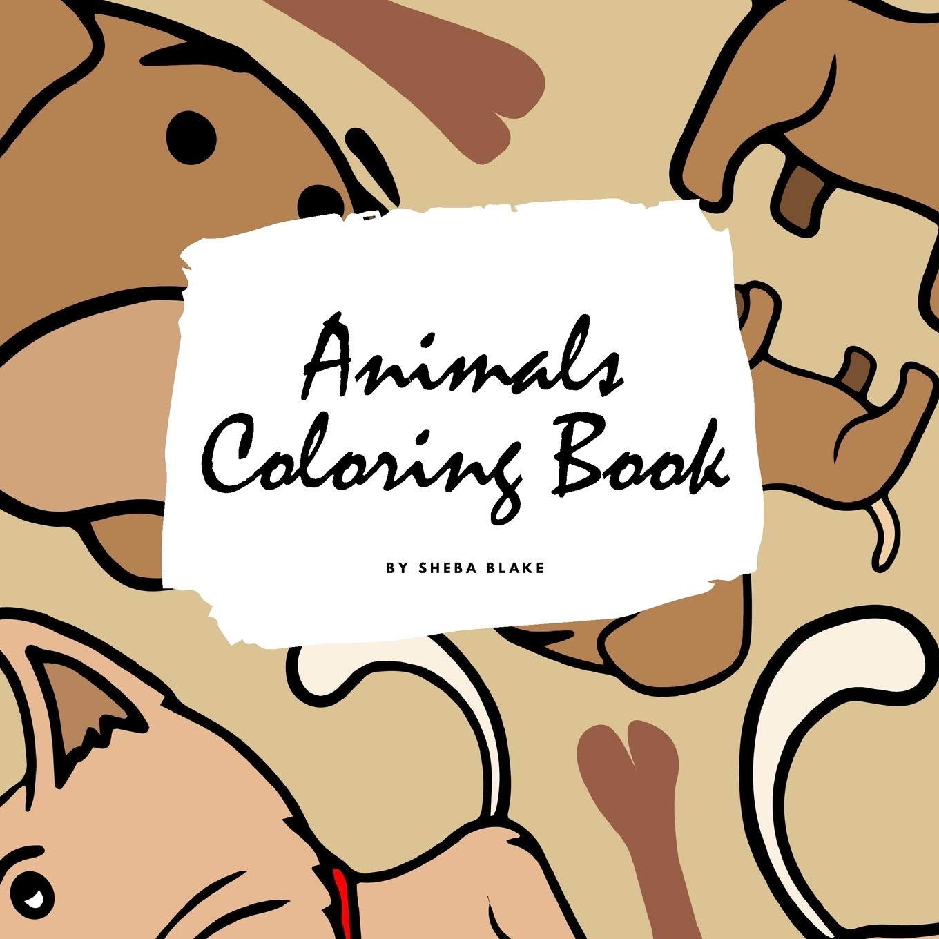 Animals Coloring Book for Children (8.5x8.5 Coloring Book / Activity Book) Tiptoi & Games