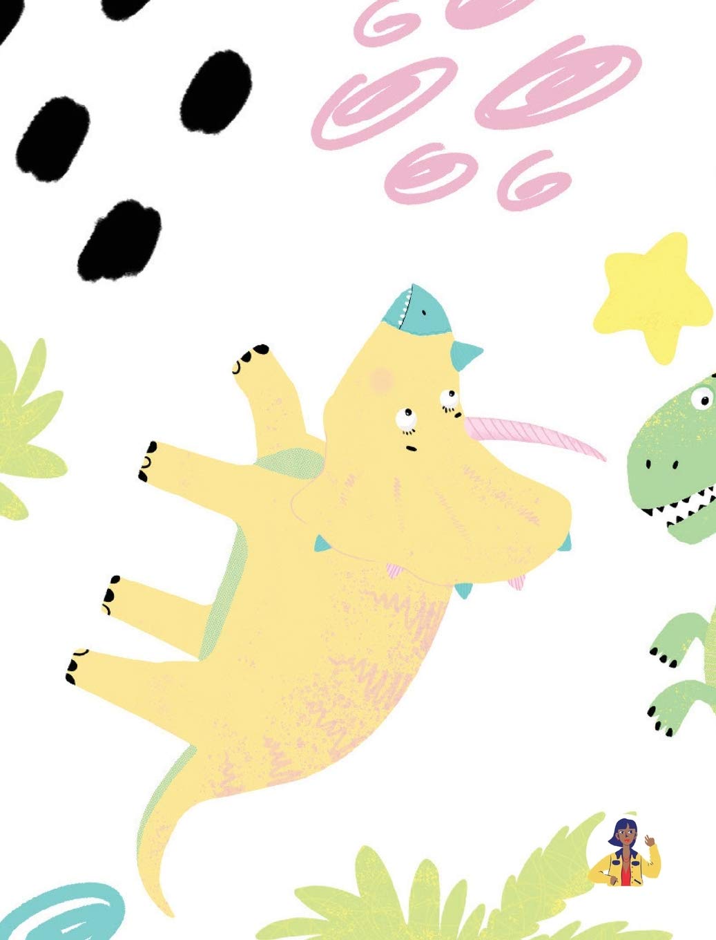 Dinos and Dots Coloring Book for Children (8x10 Hardcover Coloring Book / Activity Book) Tiptoi & Games