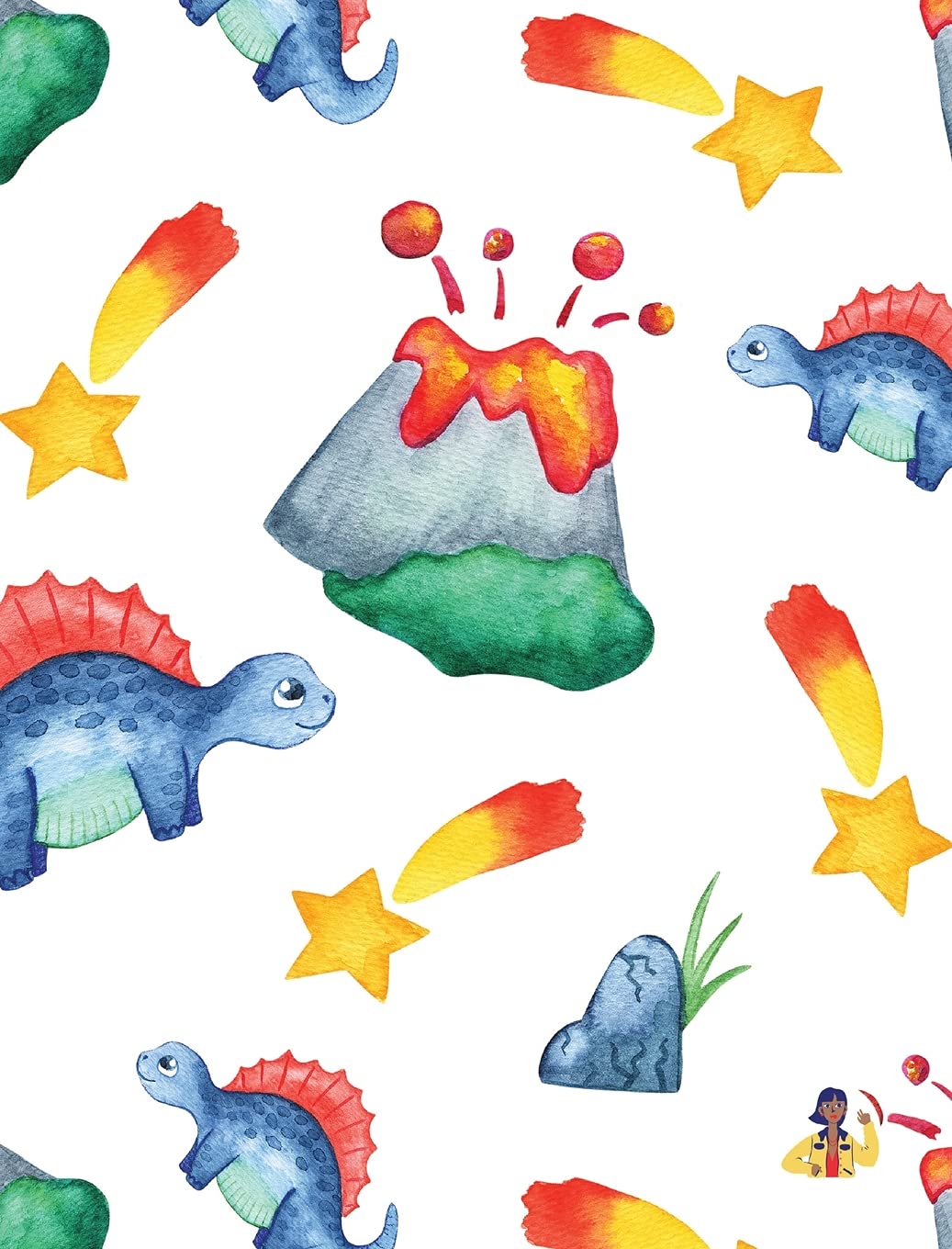 Dinosaurs with Scissor Skills Coloring Book for Children (8x10 Hardcover Coloring Book / Activity Book) Tiptoi & Games