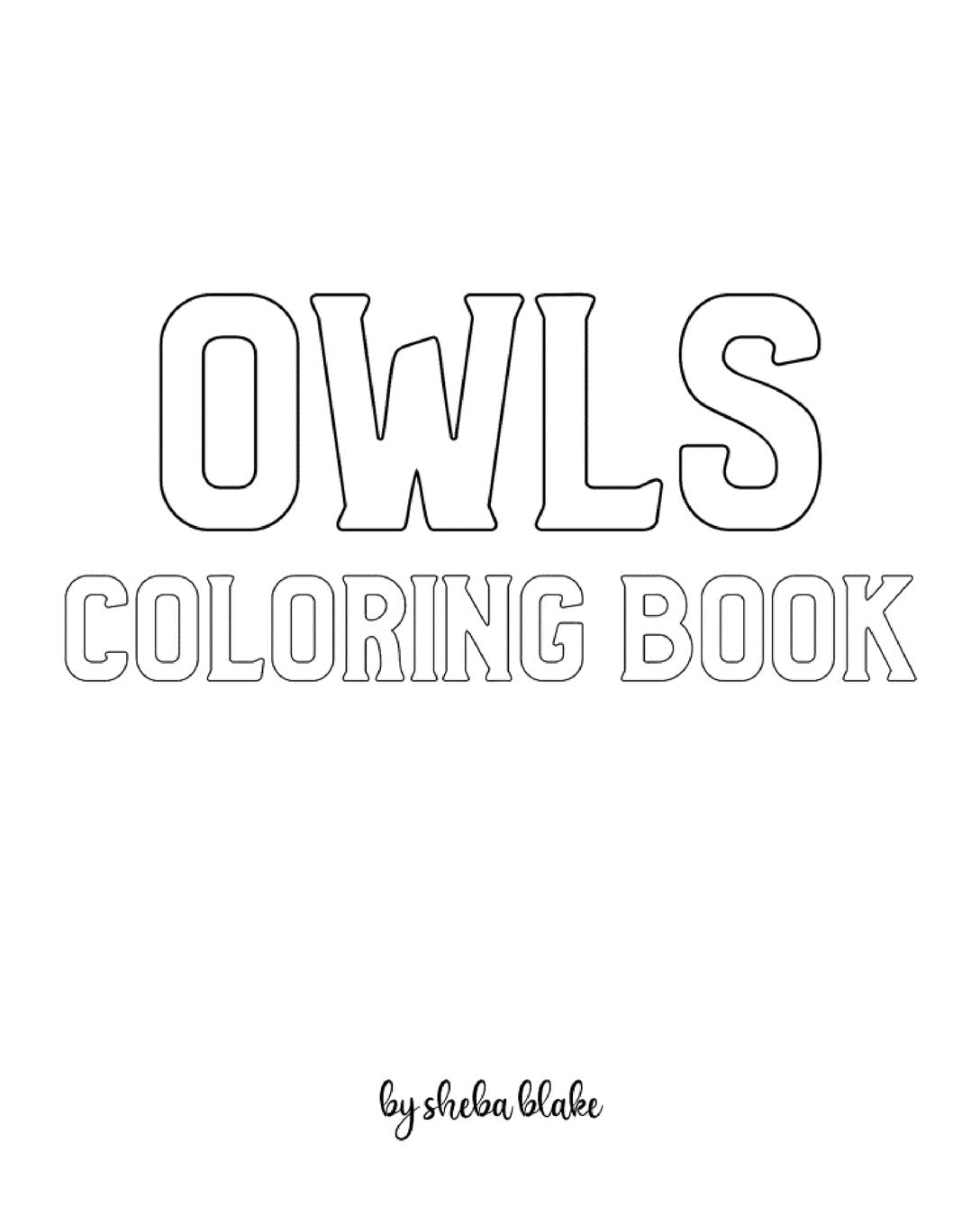 Owls with Scissor Skills Coloring Book for Children - Create Your Own Doodle Cover (8x10 Softcover Personalized Coloring Book / Activity Book) Tiptoi & Games