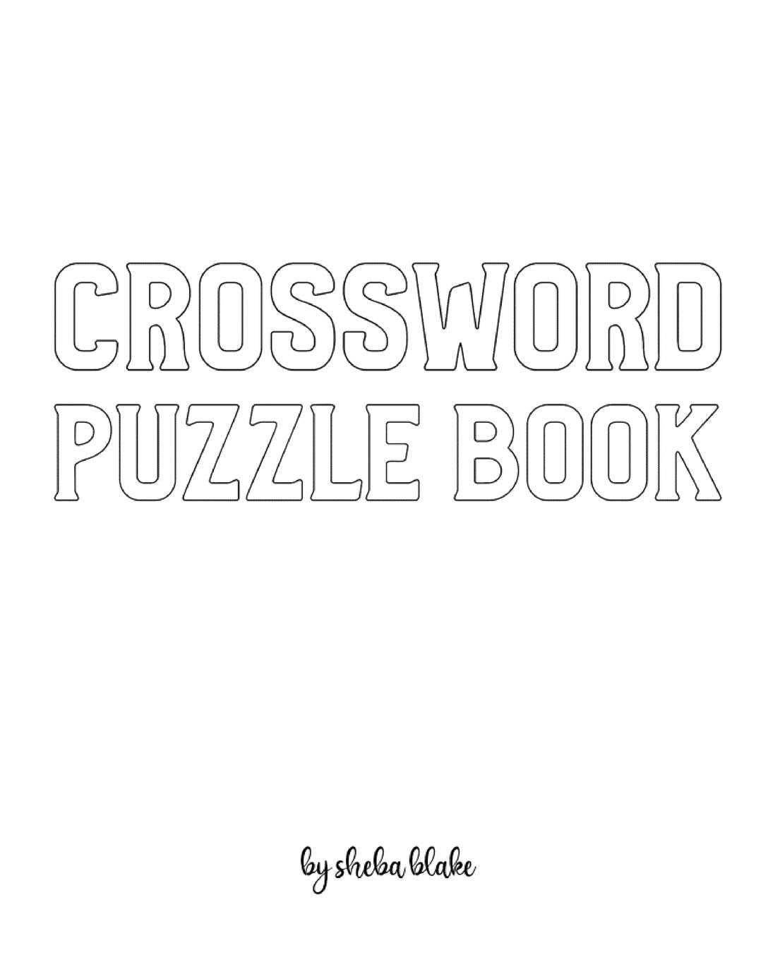 Crossword Puzzle Book - Medium - Create Your Own Doodle Cover (8x10 Softcover Personalized Puzzle Book / Activity Book) Young adult books