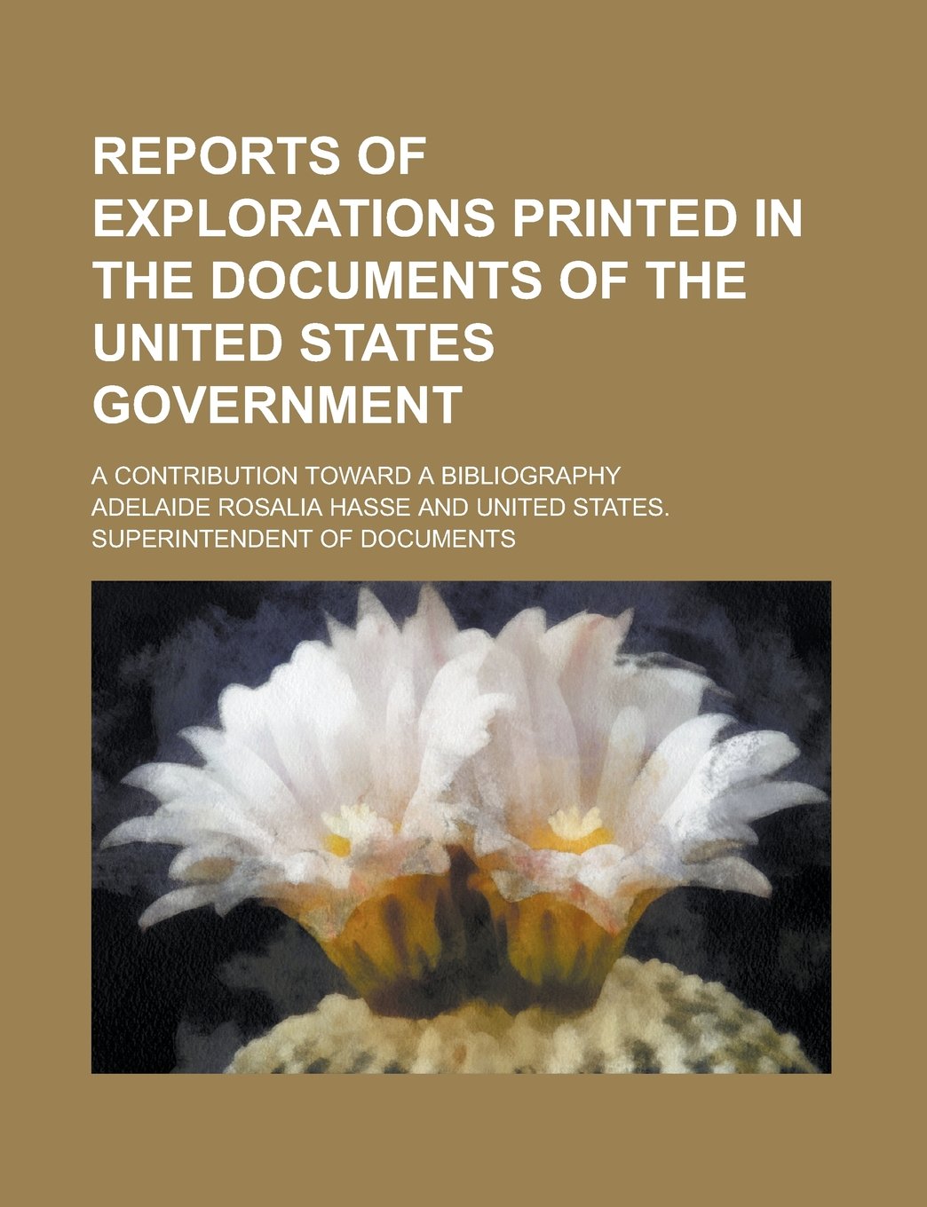 Reports of explorations printed in the documents of the United States government; a contribution toward a bibliography Politics & History