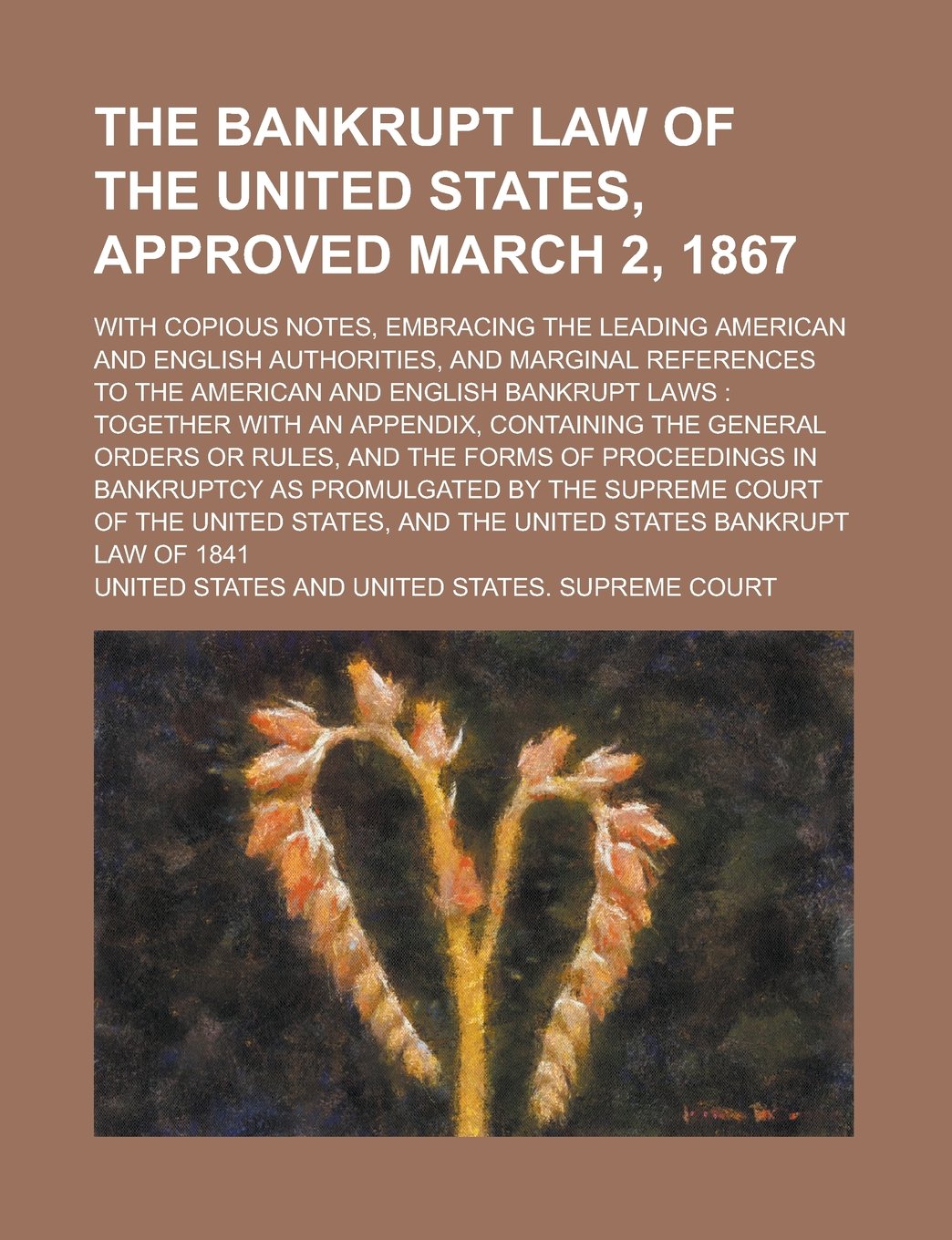 The bankrupt law of the United States, approved March 2, 1867; With copious notes, embracing the leading American and English authorities, and ... bankrupt laws: Together with an appendix, Books