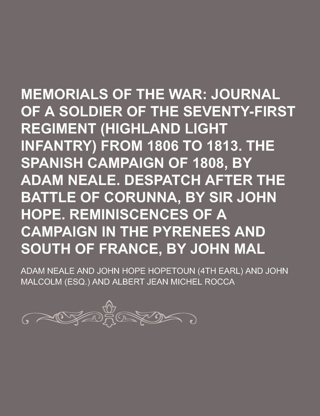 Memorials of the Late War Volume 1 Books