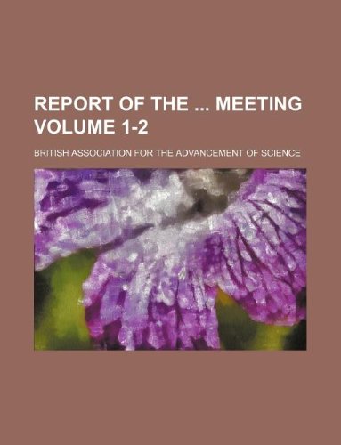 Report of the Meeting Volume 1-2 Books