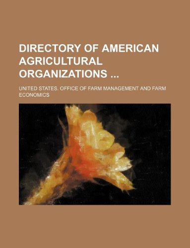 Directory of American Agricultural Organizations Books