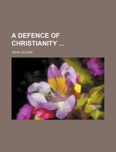 A Defence of Christianity Books