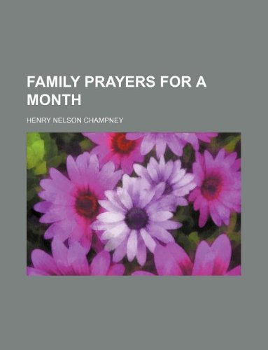 Family Prayers for a Month Books