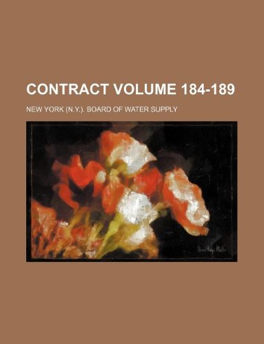 Contract Volume 184-189 Books