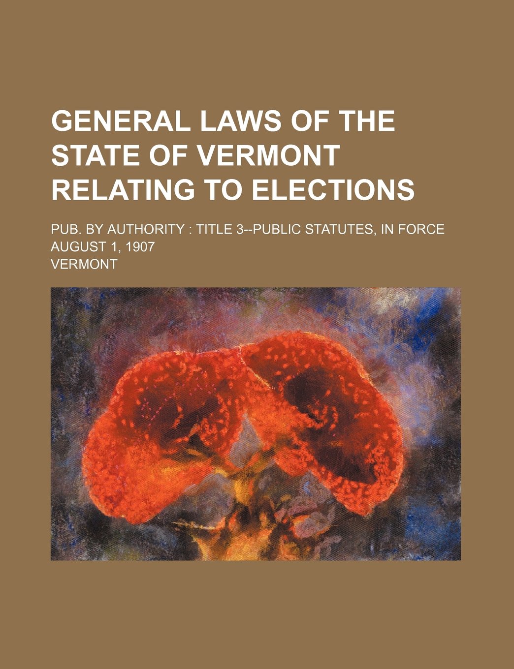 General Laws of the State of Vermont Relating to Elections; Pub. by Authority Title 3--Public Statutes, in Force August 1, 1907 Books