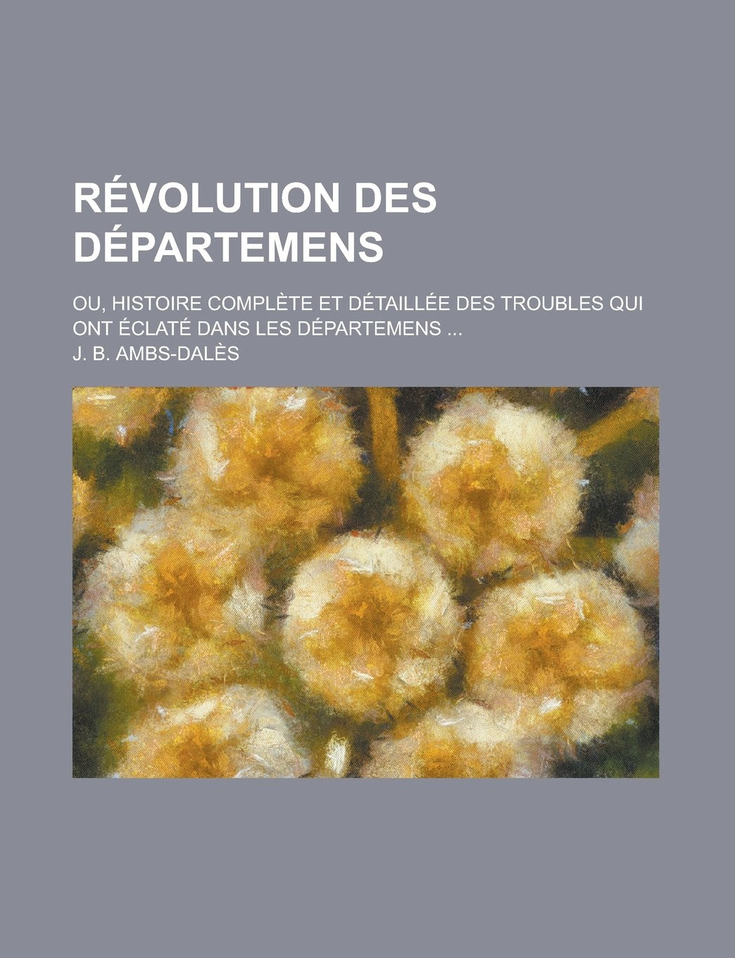 Révolution des départemens; ou, Histoire complète et détaillée des troubles qui ont éclaté dans les départemens ... (French Edition) Books