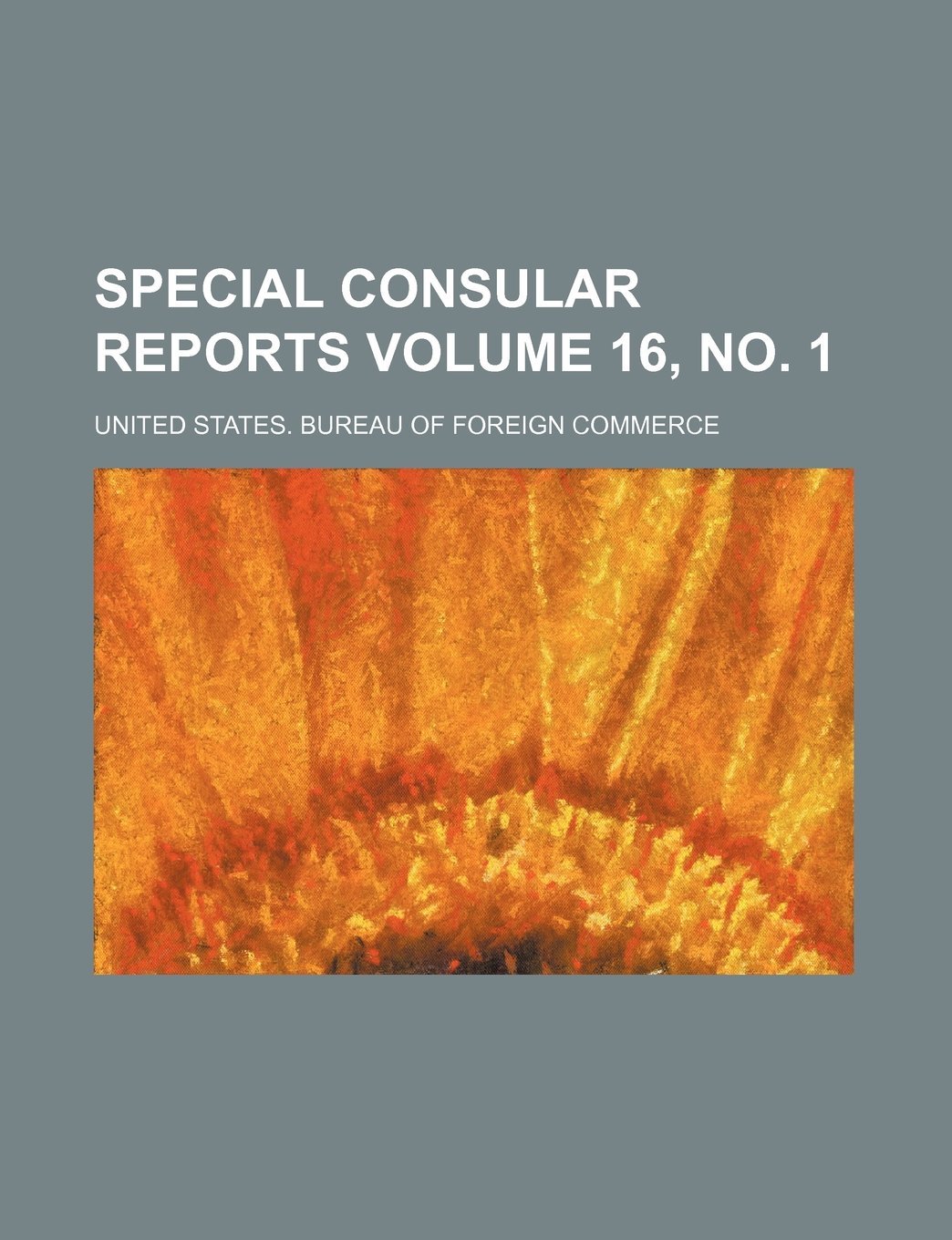 Special Consular Reports Volume 16, No. 1 Books
