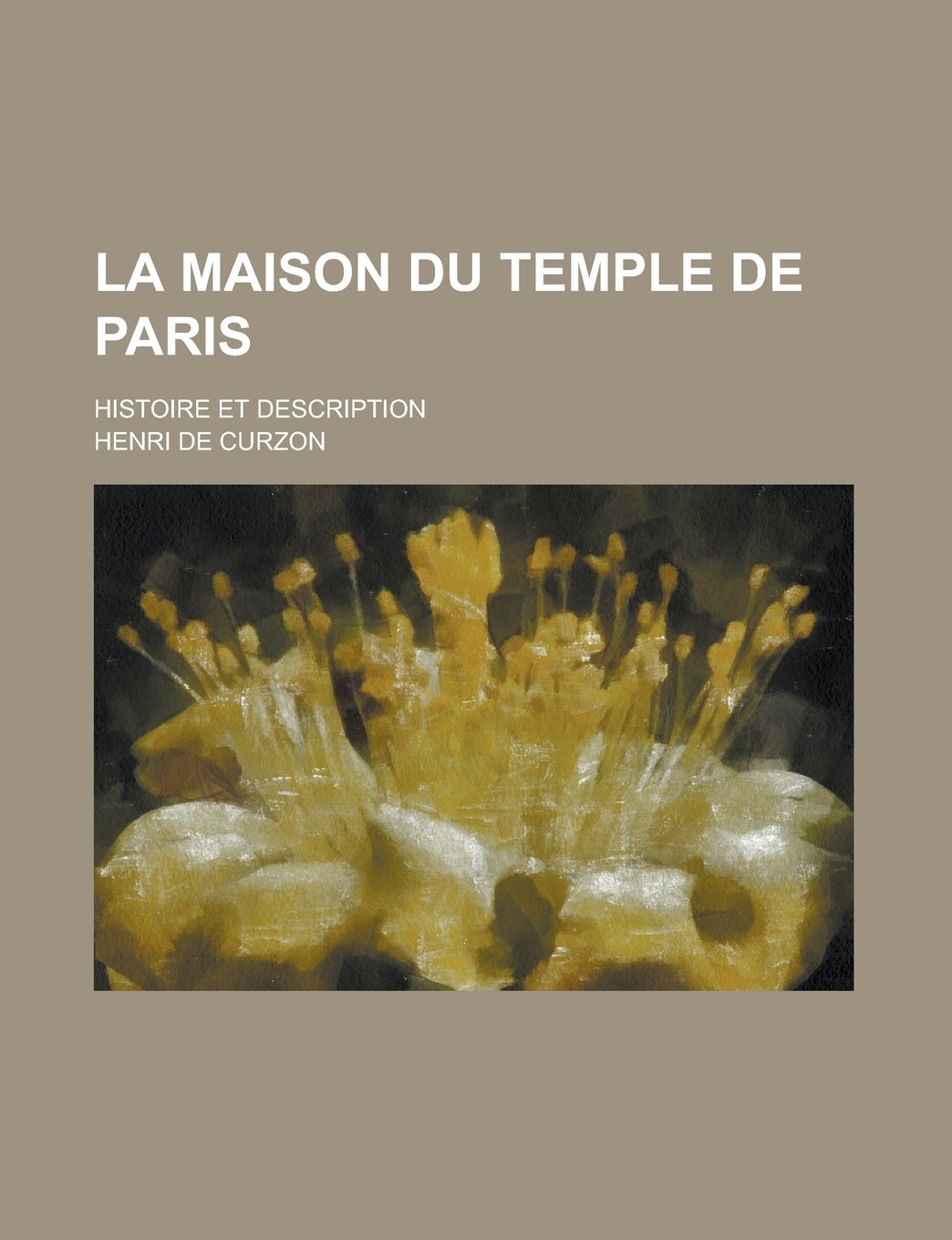 La Maison Du Temple de Paris; Histoire Et Description, Avec Deux Planches Books