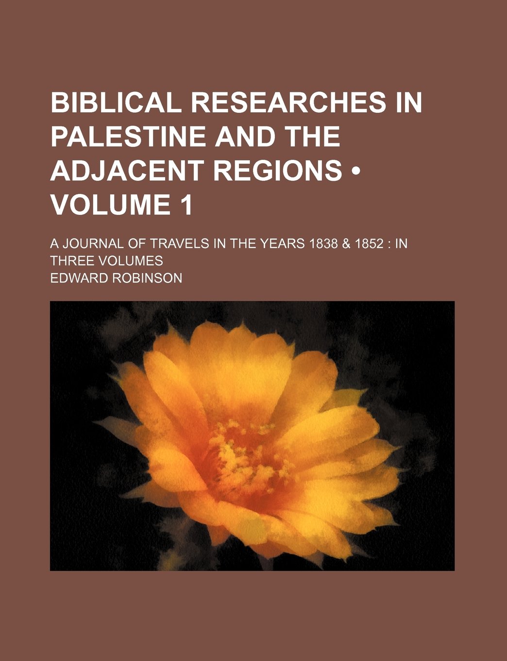 Biblical Researches in Palestine and the Adjacent Regions (Volume 1); A Journal of Travels in the Years 1838 & 1852 in Three Volumes Politics & History