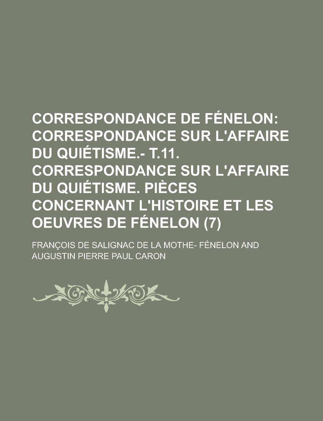 Correspondance de Fenelon (7) book