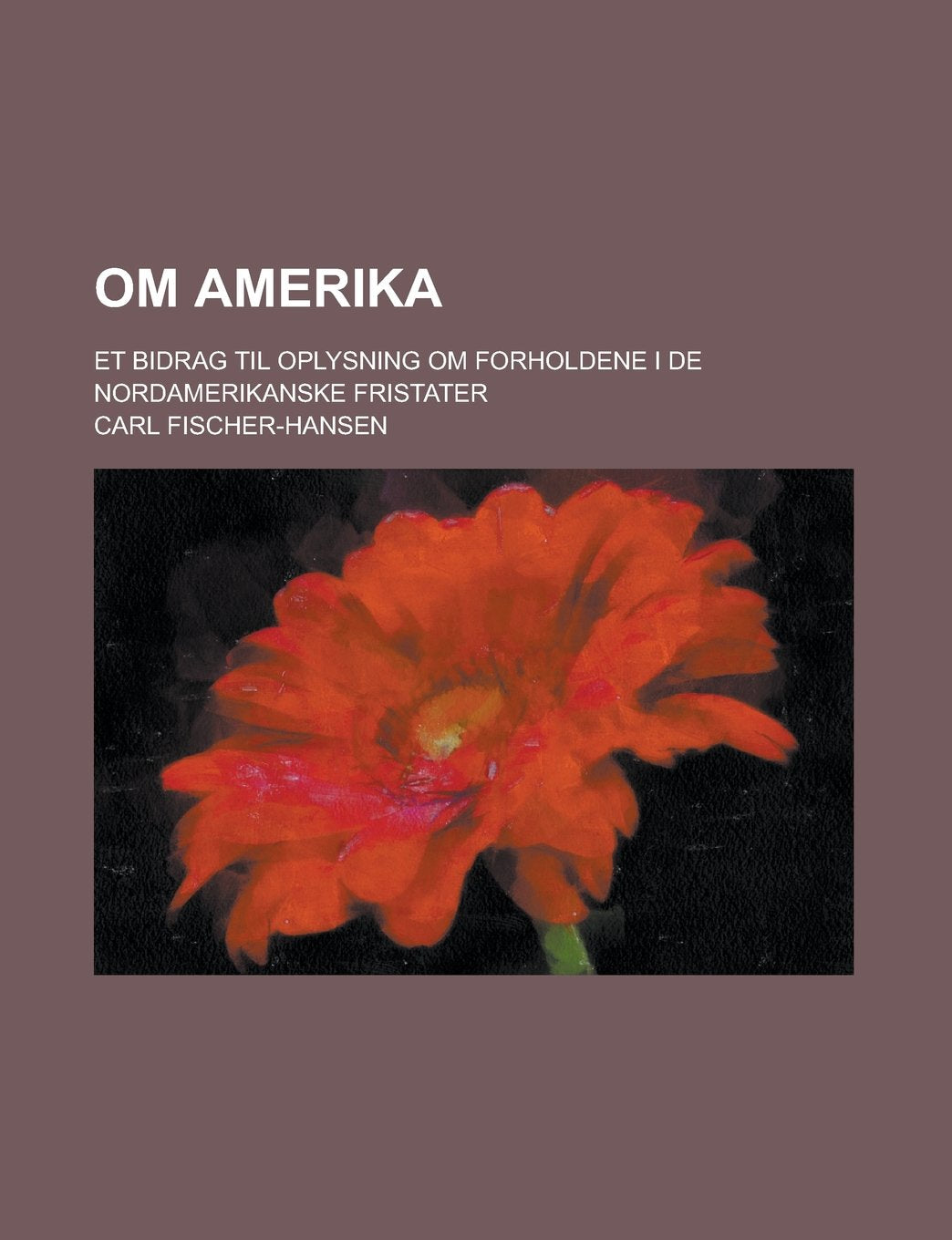 Om Amerika; Et Bidrag Til Oplysning Om Forholdene I de Nordamerikanske Fristater Books
