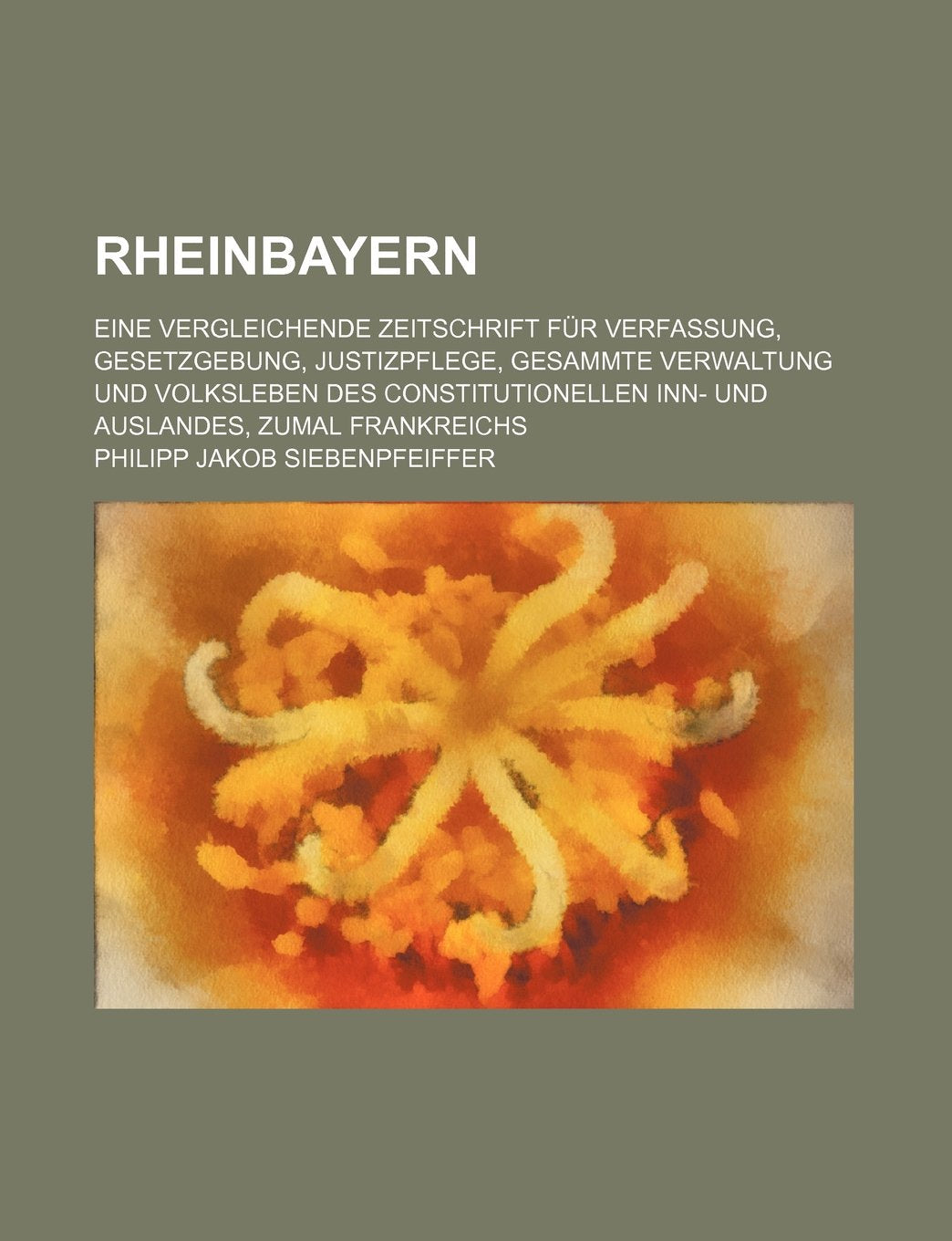 Rheinbayern (1); Eine Vergleichende Zeitschrift Fur Verfassung, Gesetzgebung, Justizpflege, Gesammte Verwaltung Und Volksleben Des Constitutionellen Inn- Und Auslandes, Zumal Frankreichs Books