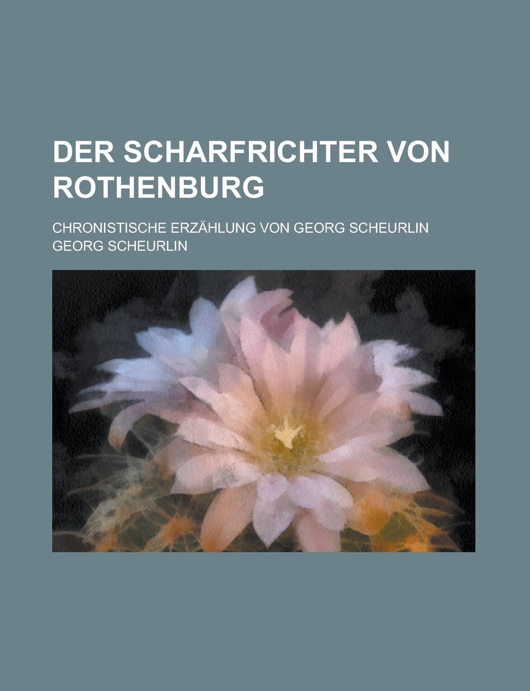 Der Scharfrichter Von Rothenburg; Chronistische Erz Hlung Von Georg Scheurlin Books