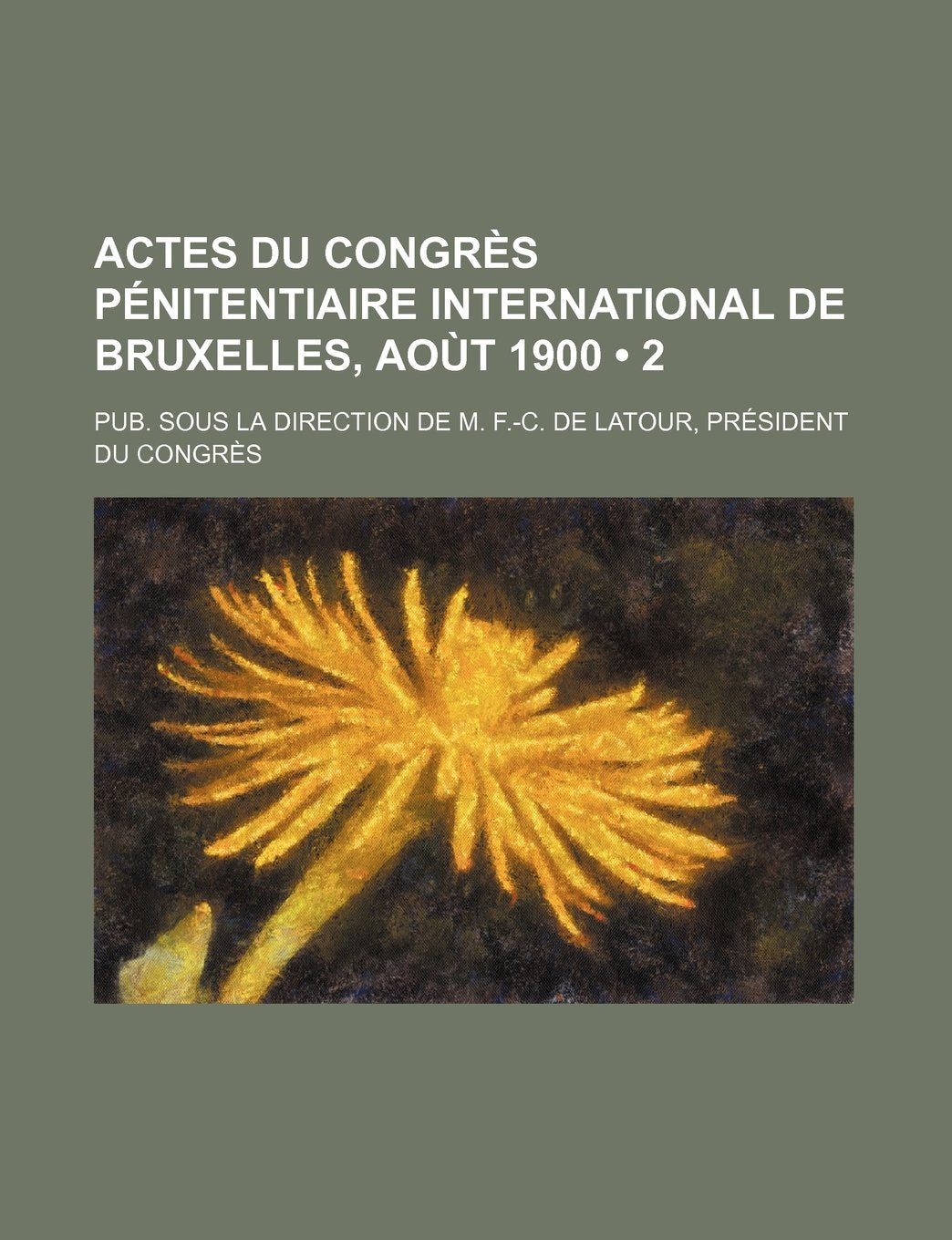 Actes Du Congres Penitentiaire International de Bruxelles, Aout 1900 (2); Pub. Sous La Direction de M. F.-C. de LaTour, President Du Congres Books
