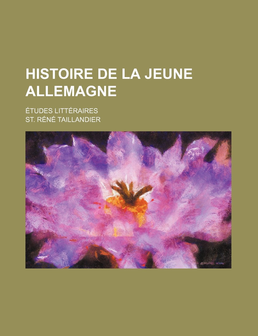 Histoire de La Jeune Allemagne; Etudes Litteraires Politics & History